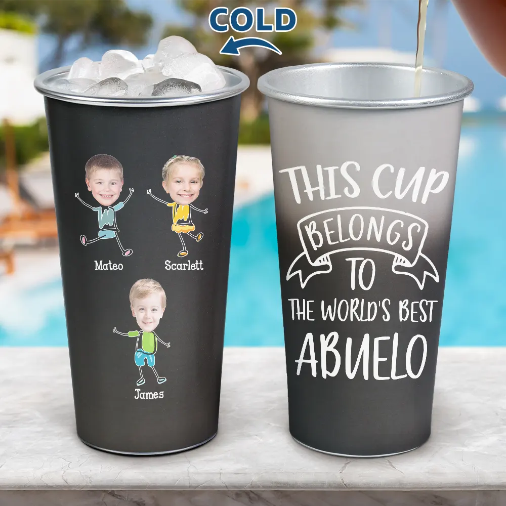 Custom Photo This Cup Belongs To The World's Best Dad - Personalized Aluminum Color Changing Cup