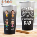 Custom Photo This Cup Belongs To The World's Best Dad - Personalized Aluminum Color Changing Cup
