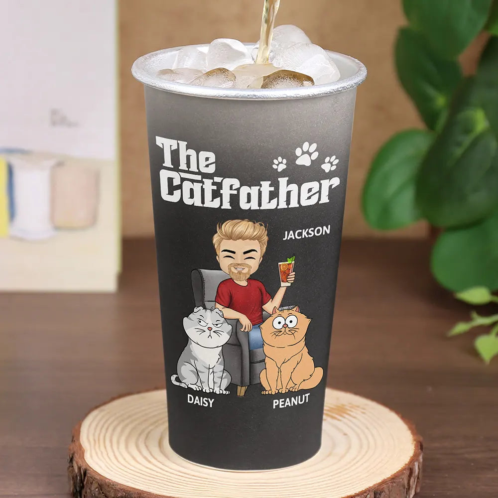 The Catfather The Catmother - Personalized Aluminum Color Changing Cup
