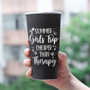 Summer Girls Trip Cheaper Than Therapy - Personalized Aluminum Color Changing Cup