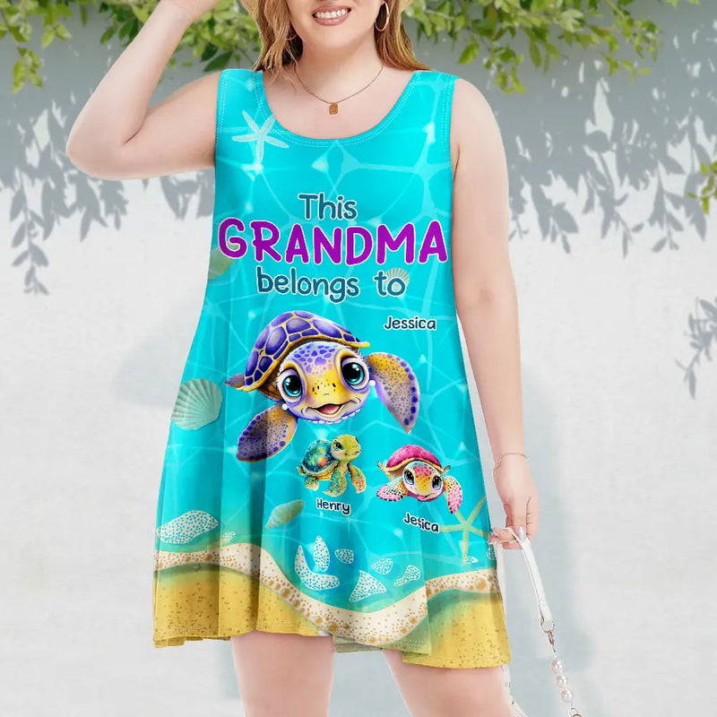 This Grandma Belongs To - Personalized Sleeveless Tank Dress
