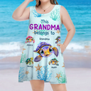 This Grandma Belongs To - Personalized Sleeveless Tank Dress