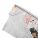 Beach Girl Pool Girl Flamingo - Personalized Beach Towel