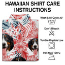 Custom Photo Family Pet Face Tropical Background - Personalized Hawaiian Shirt