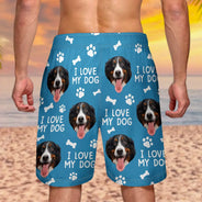 Custom Photo Funny Pet Faces - Personalized Unisex Beach Shorts