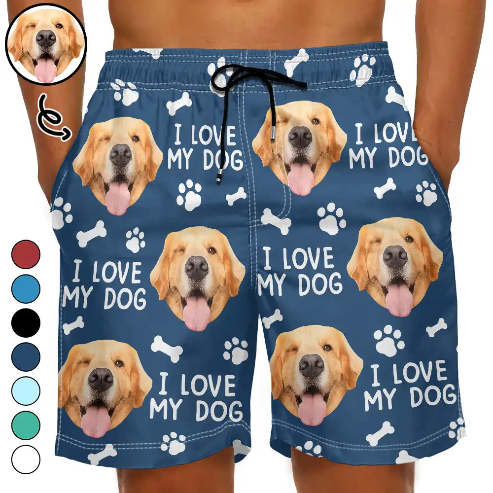 Custom Photo Funny Pet Faces - Personalized Unisex Beach Shorts