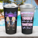 Warning! The Girls Are Drinking Again - Personalized Aluminum Color Changing Cup