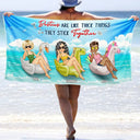 Some Girls Are Just Born With The Beach In Their Souls - Personalized Beach Towel
