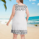 Dog Mom Dog Mum Dalmatian Dots - Personalized Sleeveless Tank Dress