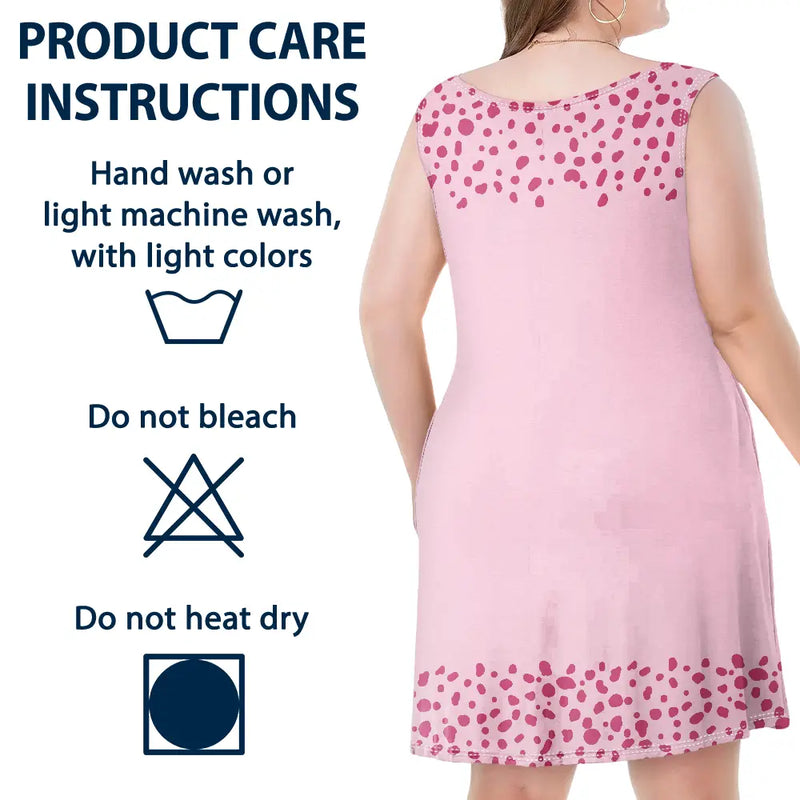 Dog Mom Dog Mum Dalmatian Dots - Personalized Sleeveless Tank Dress