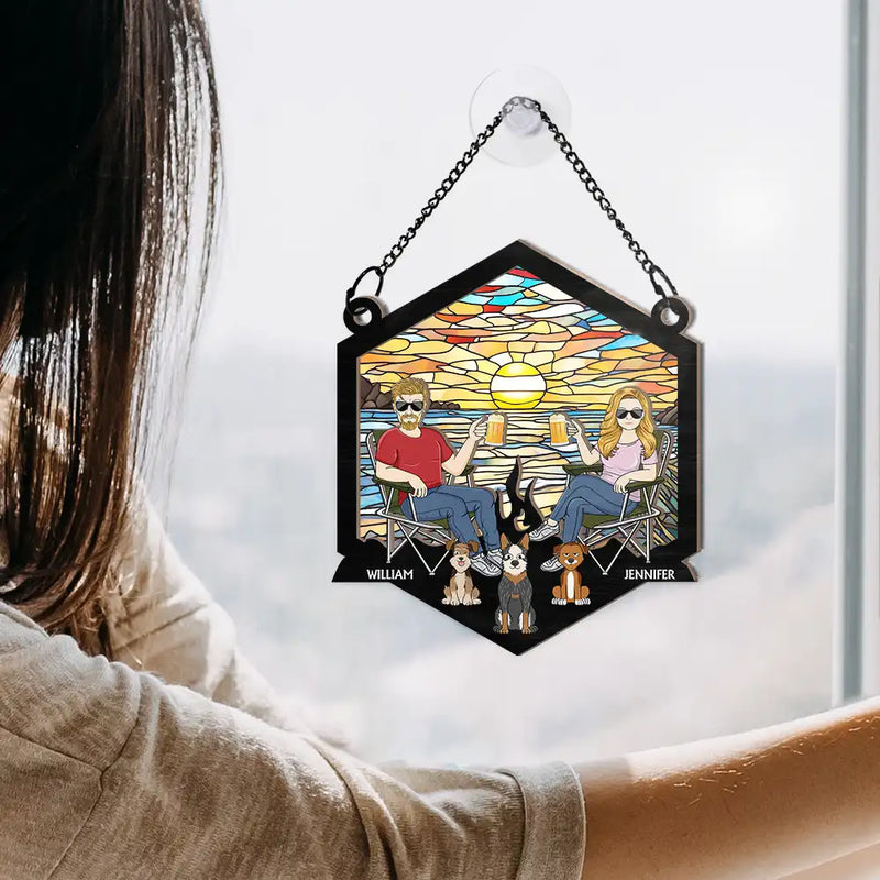 Making Memories One Campsite At A Time - Personalized Window Hanging Suncatcher Ornament