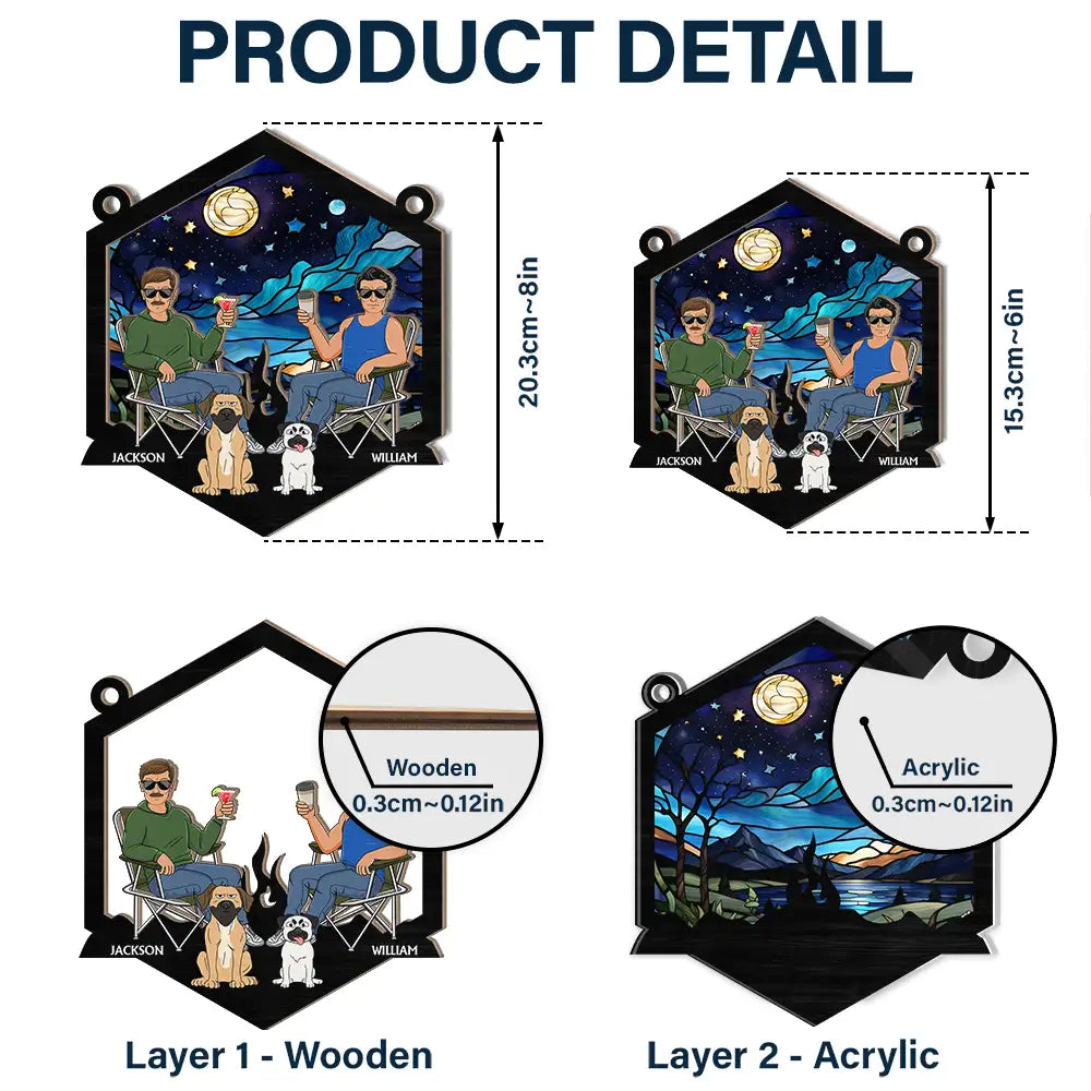 Making Memories One Campsite At A Time - Personalized Window Hanging Suncatcher Ornament