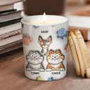 Light Me When The Cat Poop - 3D Inflated Effect Printed Candle, Personalized Scented Candle With Wooden Lid