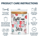 Light Me When The Cat Poop - 3D Inflated Effect Printed Candle, Personalized Scented Candle With Wooden Lid