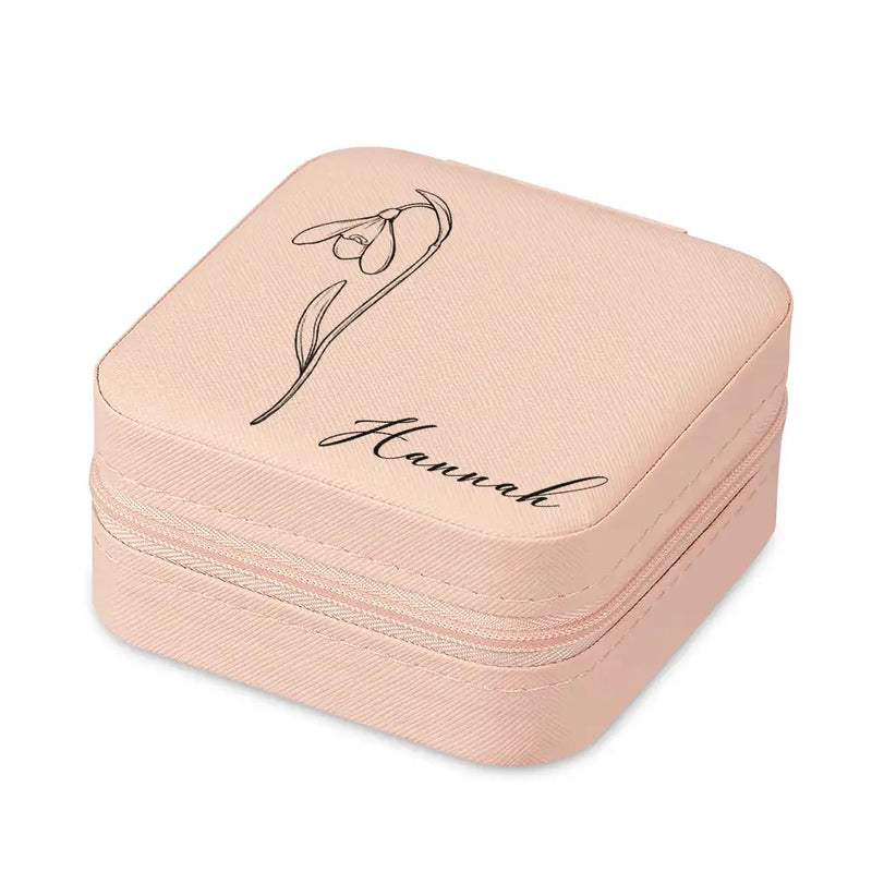 Birth Month Flowers Sketch Bloom Where You're Planted - Personalized Jewelry Box