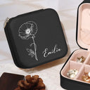 Birth Month Flowers Sketch Bloom Where You're Planted - Personalized Jewelry Box