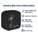 Birth Month Flowers Sketch Bloom Where You're Planted - Personalized Jewelry Box