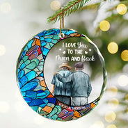 From Our First Kiss Till Our Last Breath - Personalized Circle Glass Ornament