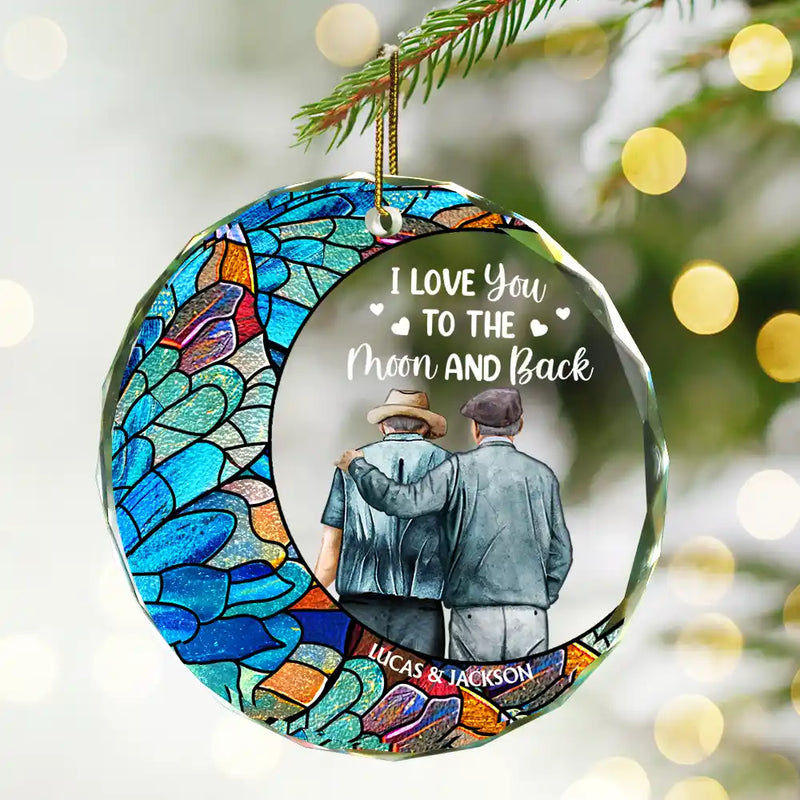 From Our First Kiss Till Our Last Breath - Personalized Circle Glass Ornament