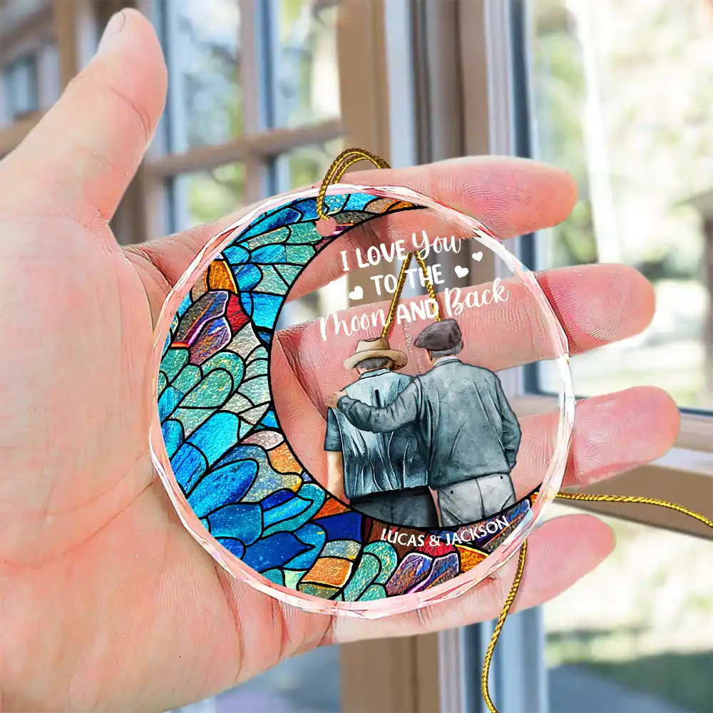 From Our First Kiss Till Our Last Breath - Personalized Circle Glass Ornament