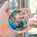 From Our First Kiss Till Our Last Breath - Personalized Circle Glass Ornament