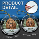 Best Friend For Life Christmas Memorial Dog Cat - Personalized Circle Glass Ornament
