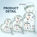 First Mom Now Grandma - Personalized Heart Shaped Acrylic Plaque