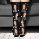 Custom Photo Funny I Love My Lover Couple - Personalized Socks