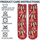 Custom Photo Funny I Love My Lover Couple - Personalized Socks
