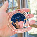 Our Love Was Written On The Stars - Personalized Circle Glass Ornament