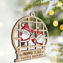 Christmas Gnome Nana Claus Little Helpers - Personalized 2-Layered Mix Ornament