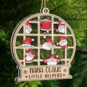 Christmas Gnome Nana Claus Little Helpers - Personalized 2-Layered Mix Ornament