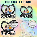 Not Sisters By Blood But Sisters By Heart - Personalized Window Hanging Rainbow Suncatcher