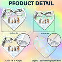 Mémorial pour animaux de compagnie « Ils parlent toujours de toi » - Attrape-soleil arc-en-ciel personnalisé à suspendre à une fenêtre 