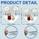 I Miss You Memorial Dog Cat - Personalized Heart Shaped Glass Ornament