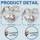 Ornement en verre personnalisé en forme de cœur « Toujours dans mon cœur » 