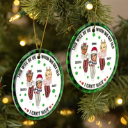 We'll Be Friends Until We're Old And Senile - 3D Inflated Effect Printed Ornament, Personalized Circle Ceramic Ornament