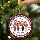 We'll Be Friends Until We're Old And Senile - 3D Inflated Effect Printed Ornament, Personalized Circle Ceramic Ornament