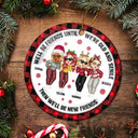 We'll Be Friends Until We're Old And Senile - 3D Inflated Effect Printed Ornament, Personalized Circle Ceramic Ornament
