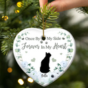 Memorial, Pet Lovers - Memorial Not All Angels Have Wings Some Have Whiskers - Personalized Heart Ceramic Ornament