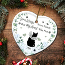 Memorial, Pet Lovers - Memorial Not All Angels Have Wings Some Have Whiskers - Personalized Heart Ceramic Ornament