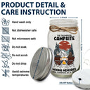 Gift For Couples - Husband & Wife Camping Partners For Life - Personalized Mason Jar Light