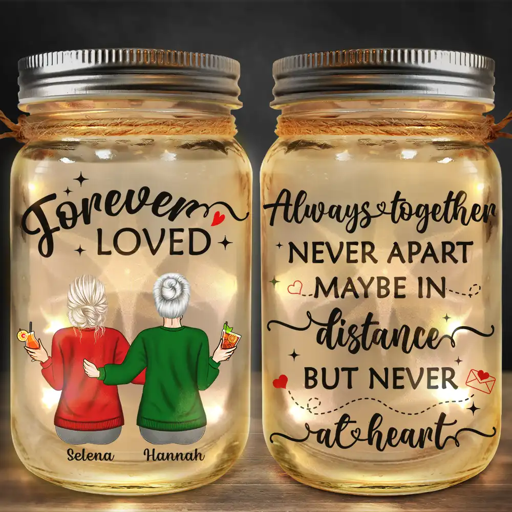 Gift For Mother, Gift For Daughter, Gift For Son - Distance Means So Little When Someone Means So Much - Personalized Mason Jar Light