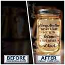 Gift For Mother, Gift For Daughter, Gift For Son - Distance Means So Little When Someone Means So Much - Personalized Mason Jar Light
