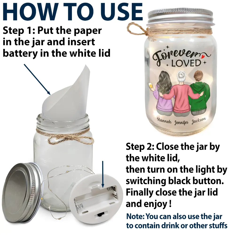 Gift For Mother, Gift For Daughter, Gift For Son - Distance Means So Little When Someone Means So Much - Personalized Mason Jar Light