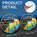 Pet Lovers, Dog Lovers, Cat Lovers, Dog Mom, Dog Dad, Pet Mom, Pet Dad, Cat Mom, Cat Dad - A Piece Of My Heart Still Talk About You Memorial Christmas - Personalized Circle Glass Ornament