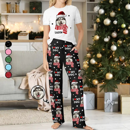 Custom Photo I Love My Dog Cat - Personalized Loungewear Set