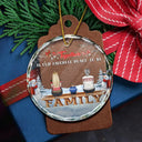 Christmas,Family,Parents,Gift For Grandparents,Gift For Sibling,Love,Memorial - Family Where Begins And Love Never Ends Memorial - Personalized Circle Glass Ornament