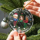 Gift For Bestie,Gifts For Colleagues,Happy,Christmas - It Takes A Long Time To Grow An Old Friend Christmas Friendship - Personalized Circle Glass Ornament