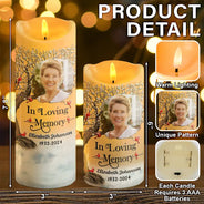 Family - Custom Photo I'm Always With You - Personalized Flameless LED Candle